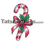 candy cane temporary tattoo
